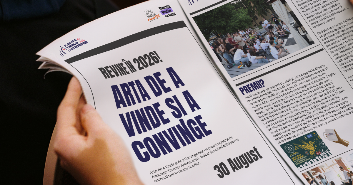Arta de a Vinde și de a Convinge revine pe 30 august la Zbor Hub Vaslui