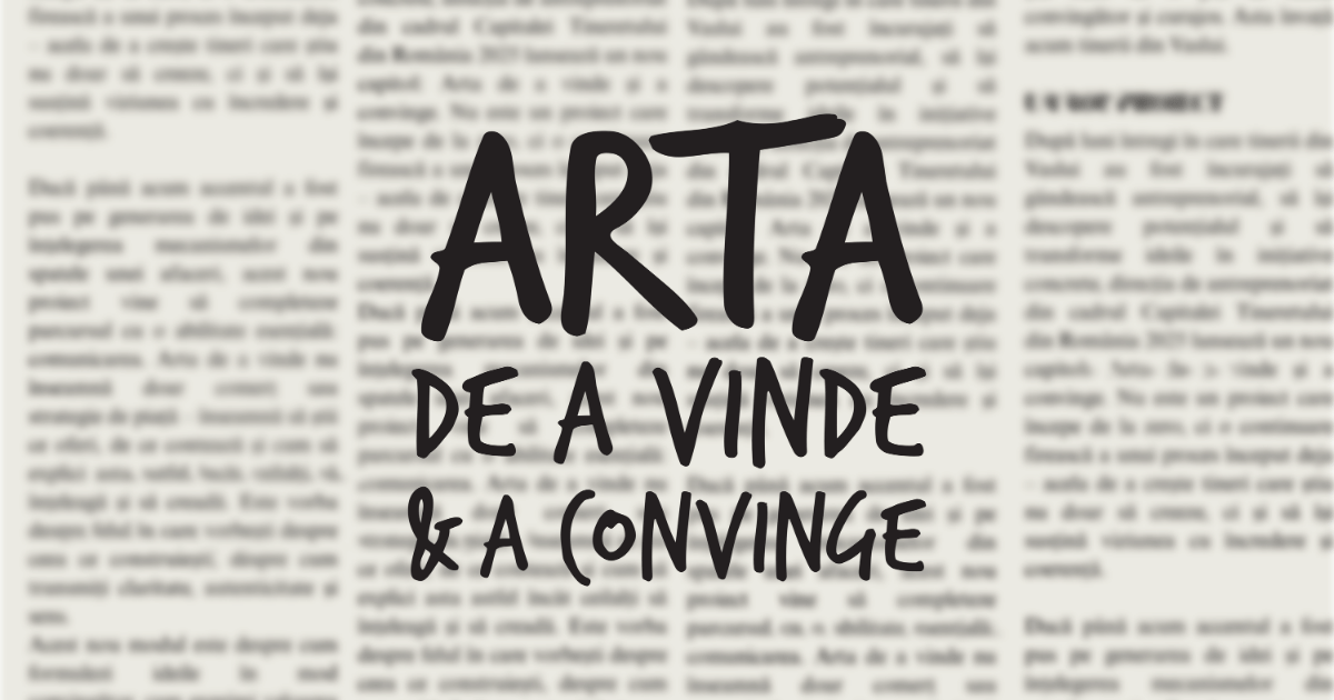 Arta de a Vinde și de a Convinge